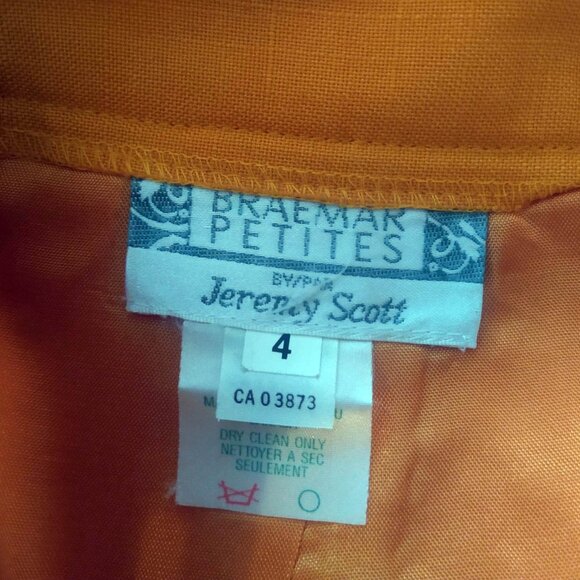 Breamer by Jeremy Scott dark yellow / orange pencil skirt, Made in Canada - Picture 2 of 5